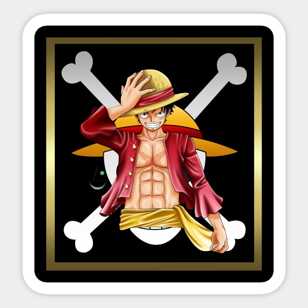 Mugiwara no Luffy Sticker by AudreyWagnerArt